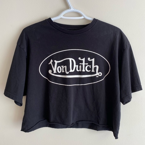Y2K Cropped Von Dutch T-shirt - Picture 1 of 3